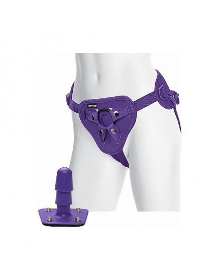 VAC-U-LOCK - ARNÉS SUPREME CON PLUG MORADO VIBRASHOP