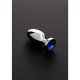 JEWELED PLUG METÁLICO PEQUEÑO CON PERLA AZUL VIBRASHOP