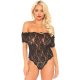 BODY TEDDY DE ENCAJE FLORAL - NEGRO VIBRASHOP