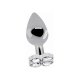 LOVE PLUG TREBOL Y DIAMANTE 8 CM PLATA VIBRASHOP