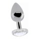 LOVE PLUG DE CORAZON Y DIAMANTE 9,5 CM PLATA VIBRASHOP