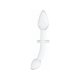 DOUBLER DILDO DE CRISTAL BLANCO VIBRASHOP