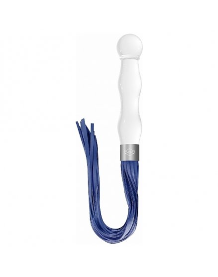 WHIPSTER DILDO DE CRISTAL CON LATIGO BLANCO VIBRASHOP