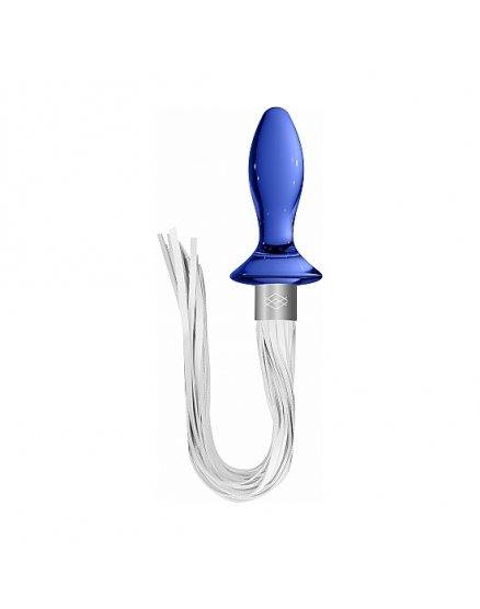 TAIL DILDO DE CRISTAL CON LATIGO AZUL VIBRASHOP