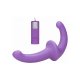 DILDO VIBRADOR CON ARNÉS SIN SUJECCIÓN SILICONA - MORADO VIBRASHOP