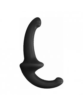 DILDO CON ARNÉS SIN SUJECCIÓN SILICONA - NEGRO VIBRASHOP