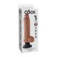 PENE VIBRADOR CON TESTÍCULOS 25CM - MULATO VIBRASHOP