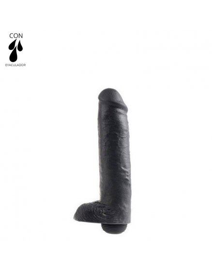 KING COCK PENE REALÍSTICO EYACULADOR 11 NEGRO VIBRASHOP