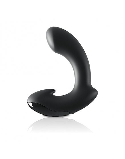 MASAJEADOR PUNTO P DE SILICONA - NEGRO VIBRASHOP