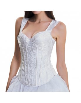 CORSET CON TIRANTES WEST-END BLANCO VIBRASHOP