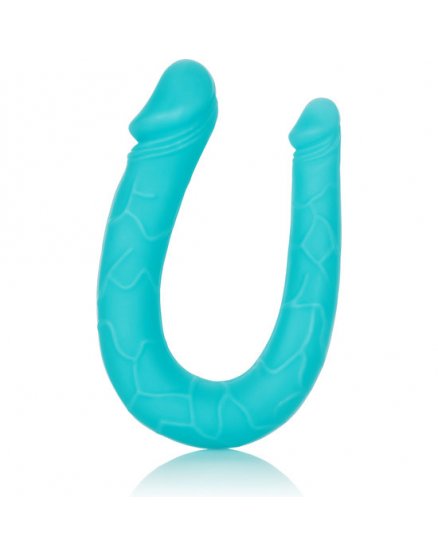 PENE DOBLE DE SILICONA - TURQUESA VIBRASHOP