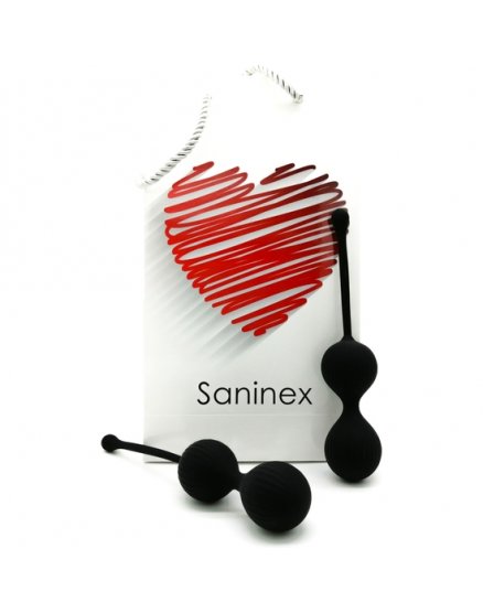 SANINEX DOUBLE CLEVER - INTELIGENTES ESFERAS VAGINALES NEGRO VIBRASHOP