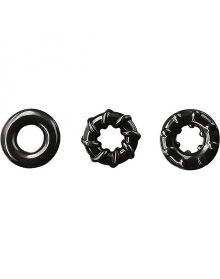 RENEGADE DYNO KIT DE ANILLOS - NEGRO VIBRASHOP