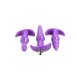 KIT DE 4PZS PLUG ANAL VIBRADOR - MORADO VIBRASHOP