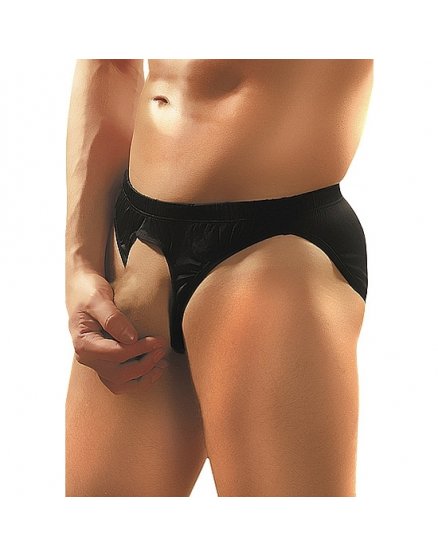 MALE POWER SLIP NEGRO ABERTURA VIBRASHOP