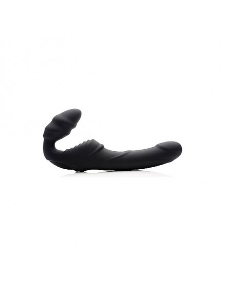 SLIM RIDER PENE SIN SUJECIÓN DE SILICONA CON VIBRACIÓN - NEGRO VIBRASHOP