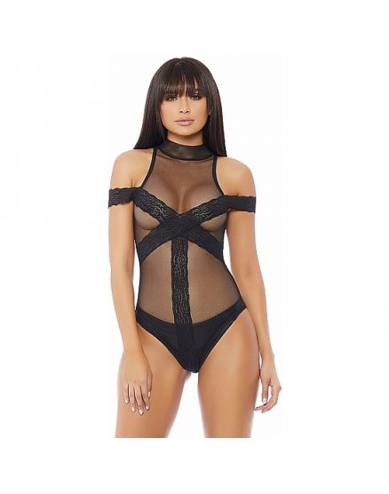 BREAKDOWN TEDDY BODY NEGRO CON TRANSPARENCIAS VIBRASHOP