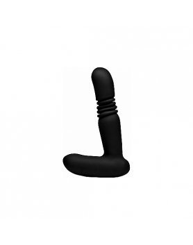 VIBRADOR ANAL THRUSTING DE SILICONA CON MANDO - NEGRO VIBRASHOP