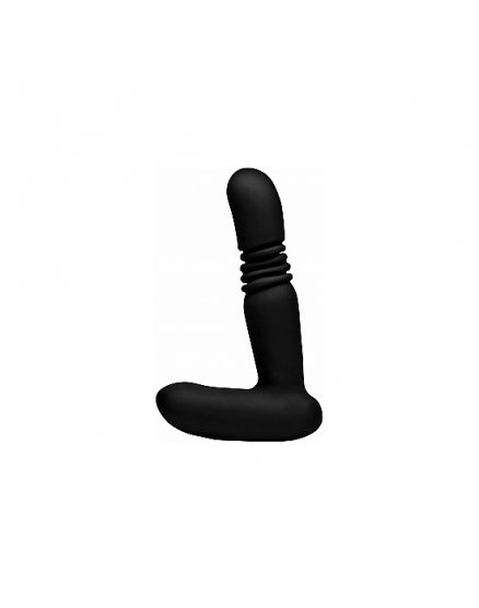 VIBRADOR ANAL THRUSTING DE SILICONA CON MANDO - NEGRO VIBRASHOP