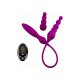 VIBRADOR 2X CON DOBLE PUNTA Y MANDO - MORADO VIBRASHOP