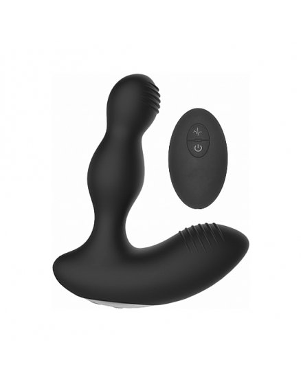 MASAJEADOR DE PRÓSTATA E-STIM CON VIBRADOR - NEGRO VIBRASHOP