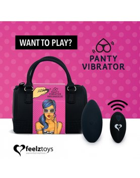 FEELZTOYS - BRAGUITA VIBRADORA CON MANDO - NEGRO VIBRASHOP