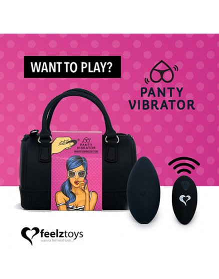 FEELZTOYS - BRAGUITA VIBRADORA CON MANDO - NEGRO VIBRASHOP