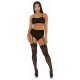 LUSTFUL LEOPARD CAMI LINGERIE SET NEGRO VIBRASHOP