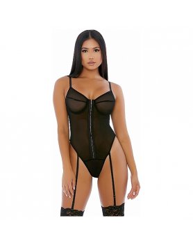 NIGHTLY HOOK UP TEDDY BODY NEGRO VIBRASHOP