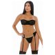 CHAIN AND SIMPLE LINGERIE CONJUNTO NEGRO VIBRASHOP