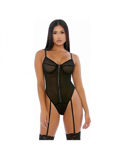 NIGHTLY HOOK UP TEDDY BODY NEGRO VIBRASHOP