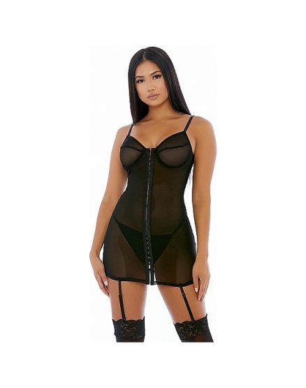 HOOK ME UP CHEMISE CONJUNTO NEGRO VIBRASHOP