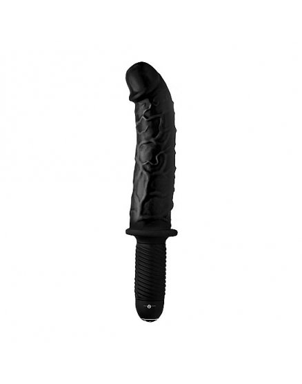 THE CURVED DICKTATOR 13 PLUG VIBRADOR DE SILICONA NEGRO VIBRASHOP