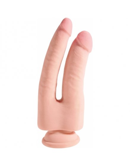 KING COCK - PENE REALÍSTICO DOBLE - TRIPLE DENSIDAD 24X8CM VIBRASHOP