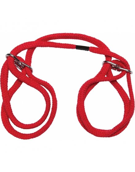 ROPE - ESPOSAS DE ALGODON 100% , ROJO VIBRASHOP