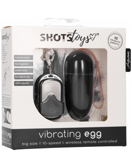 HUEVO VIBRADOR GRANDE NEGRO–SHOTS TOYS VIBRASHOP