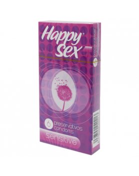 HAPPY SEX PRESERVATIVO SENSITIVE 6 UDS VIBRASHOP