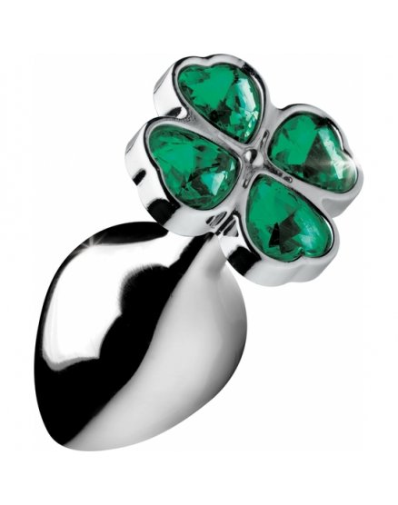 LUCKY CLOVER GEM -PLUG ANAL MEDIO, TREBOL PLATA VIBRASHOP