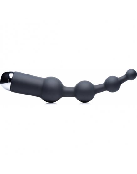 10X BOLAS ANALES SILICONA CON VIBRADOR - NEGRO VIBRASHOP