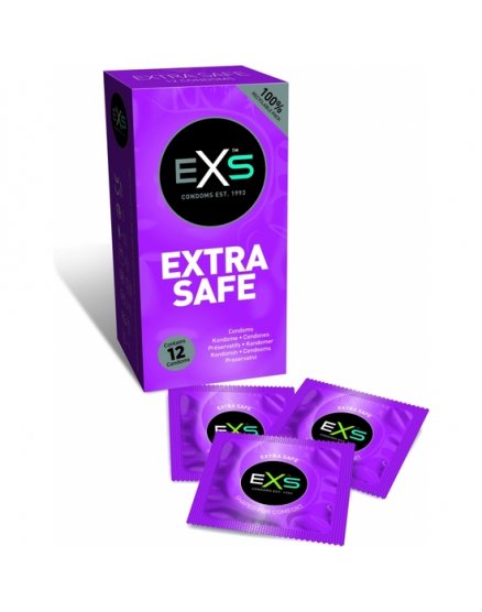 EXS EXTRA SAFE - PRESERVATIVO NATURAL - 12 PACK VIBRASHOP