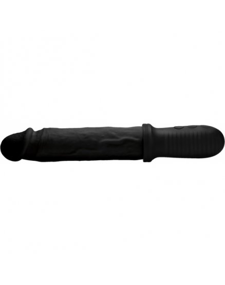 CONSOLADOR VIBRADOR Y DE EMPUJE AUTOMATICO 8X POUNDER CON MANGO - NEGRO VIBRASHOP