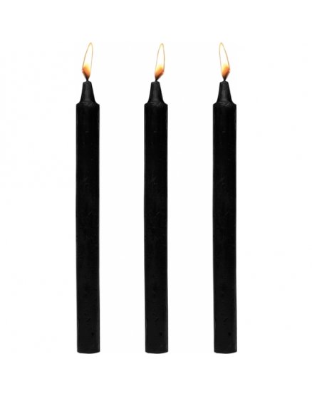 DARK DRIPPERS FETISH DRIP SET DE 3 VELAS - NEGRO VIBRASHOP