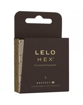 LELO HEX PRESERVATIVOS RESPECT XL 3UDS VIBRASHOP