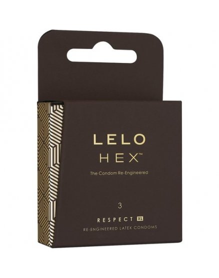 LELO HEX PRESERVATIVOS RESPECT XL 3UDS VIBRASHOP