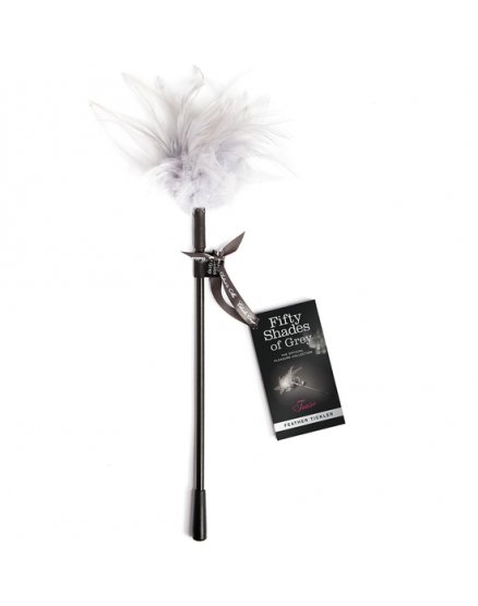 TEASE FEATHER PLUMERO BDSM - NEGRO/BLANCO VIBRASHOP