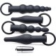 3X PREMIUM RINGED RIMMERS KIT DE ENTRENAMIENTO ANAL - NEGRO VIBRASHOP