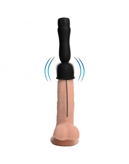 16X CABEZA PARA EL PENE CON SONDA URETRAL - NEGRO VIBRASHOP