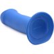 SQUEEZABLE THICK DILDO DE SILICONA - AZUL VIBRASHOP