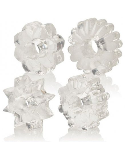 ANILLOS SILICONA BASICOS 4 PACK - TRANSPARENTES VIBRASHOP