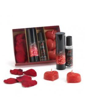 ACEITES KITS PAREJAS COFRE ROJO EXTASE SENSUEL VIBRASHOP